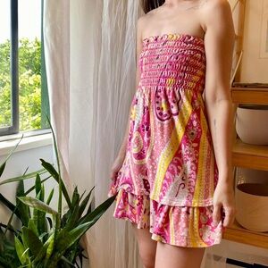 Vintage Juicy Couture Terry Cloth Dress - Y2K Paisley Mini Dress